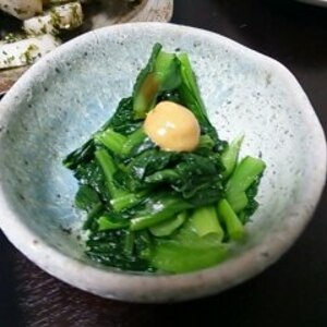 小松菜の芥子味噌